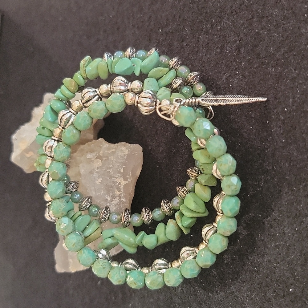 Turquoise Memory Wire Bracelet